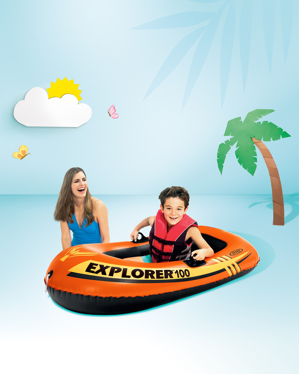 Explorer Inflating Explorer™ 100 Inflatable Boat - 1 Person (Boat Only) - INTEX